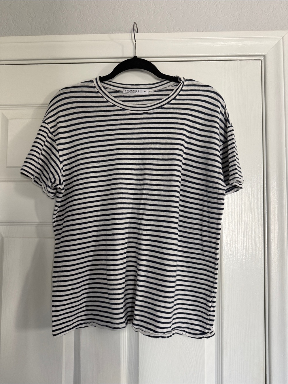Stateside Black & White Striped Short Sleeve Tee